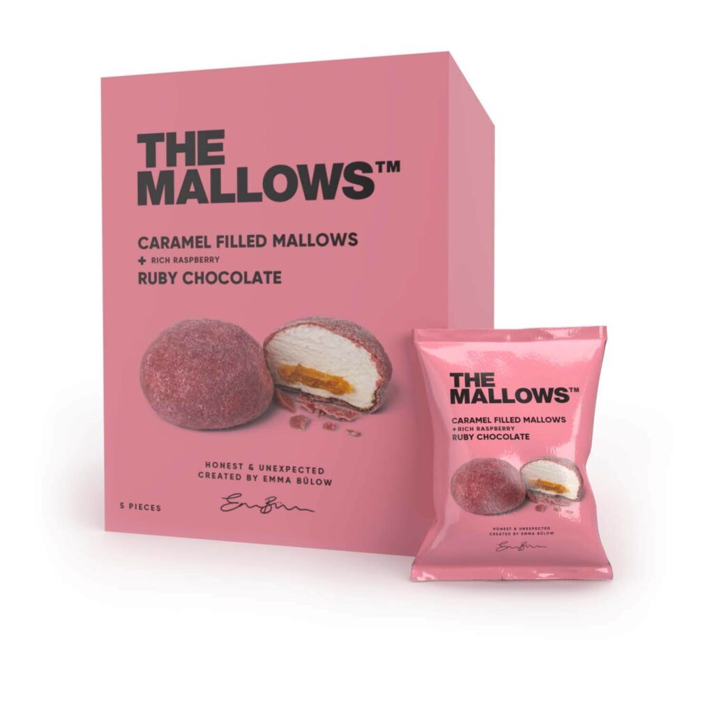 The Mallows Karamellitäidisega Vahukommid – Rich Raspberry & Ruby Chocolate