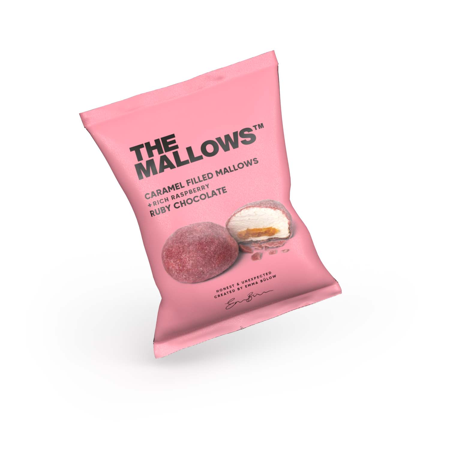 The Mallows-Caramel Filled Mallows-Ruby Chocolate-Flowpack