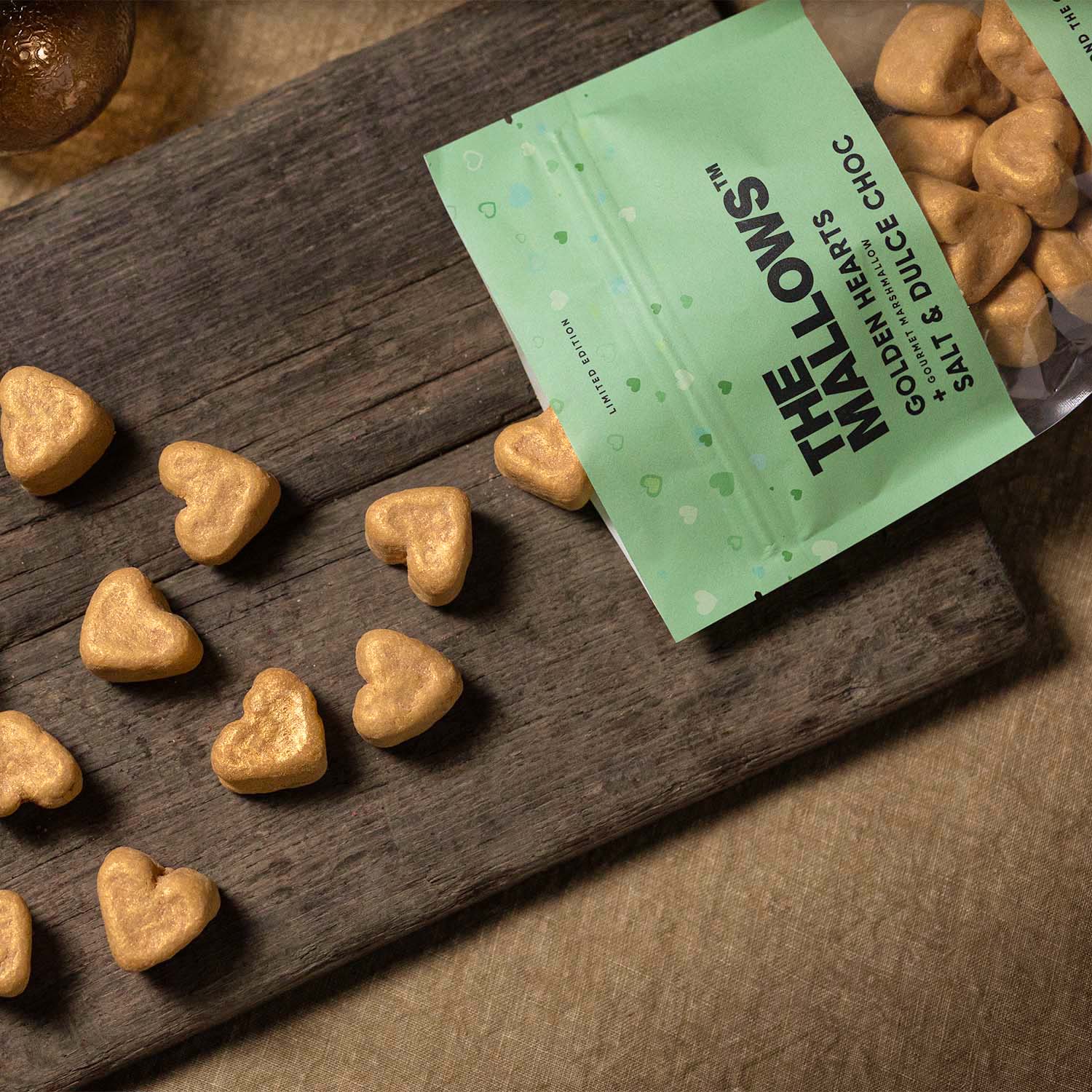 The Mallows skumfiduser Mallow Hearts Golden 1x1