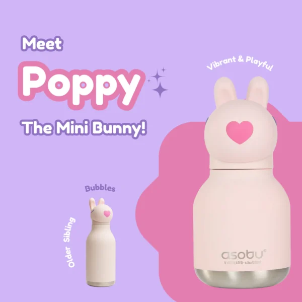 Asobu Bestie Mini lekkekindel termospudel | Bunny, 200ml